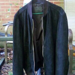 Allsaints black bomber jacket